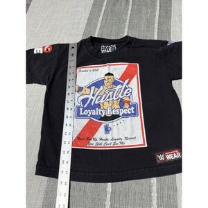 WWE Authentic John Cena Never Give Up Kids T-Shirt Black Size M 8 Graphic Tee